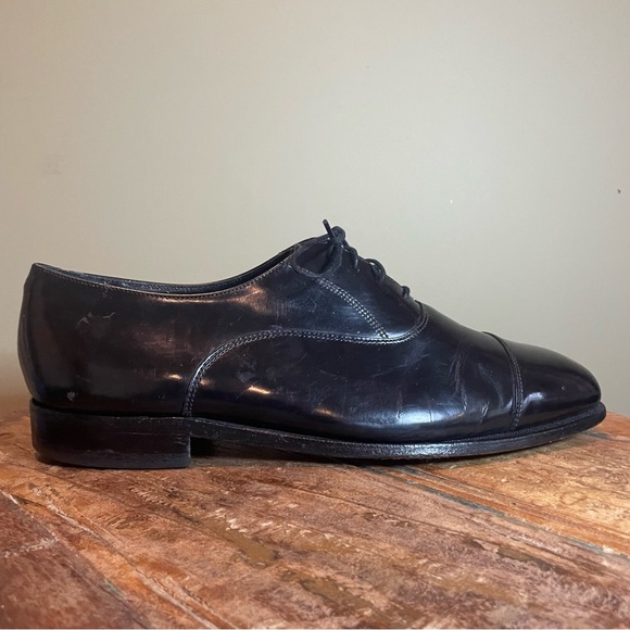 Florsheim Black Leather Size 11 #506185 Oxford Shoe - Picture 3 of 13